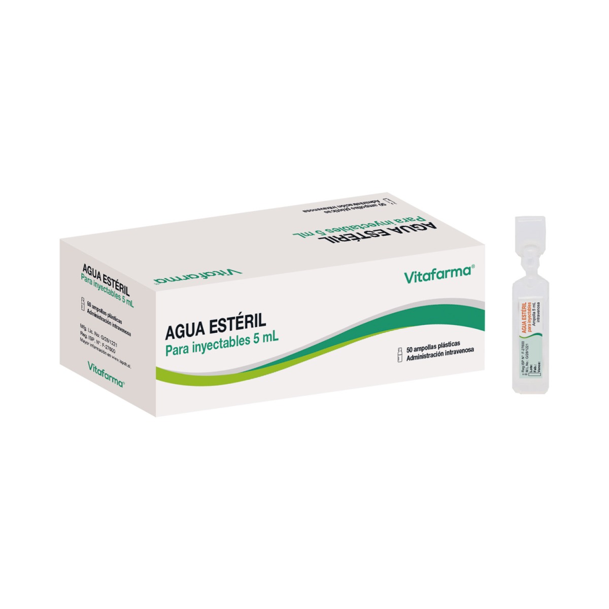 AGUA BIDESTILADA 5ML VITAFARMA