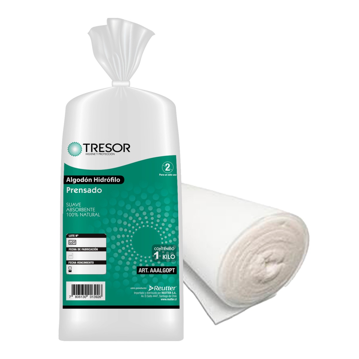 ALGODON HIDROFILO PRENSADO TRESOR 1 KG