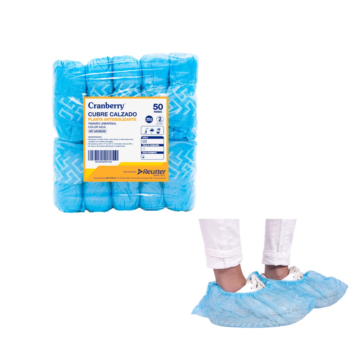 CUBREZAPATO TELA GRUESA AZUL BOLSA X 100