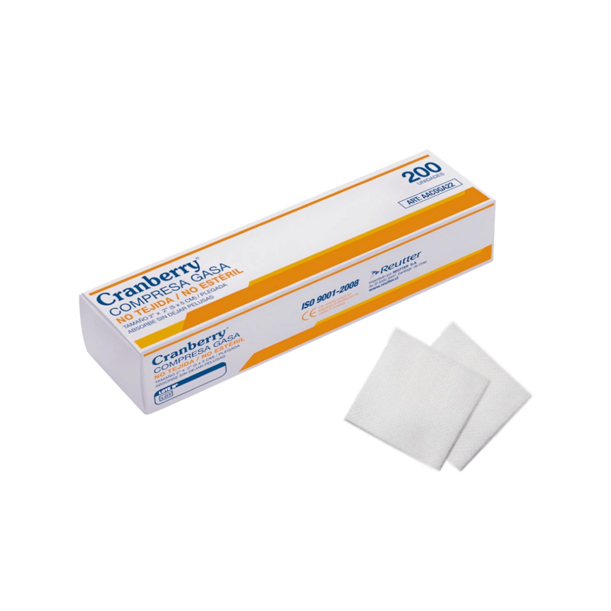 GASA NO TEJIDA 5 X 5 CMS X 200 UNIDADES