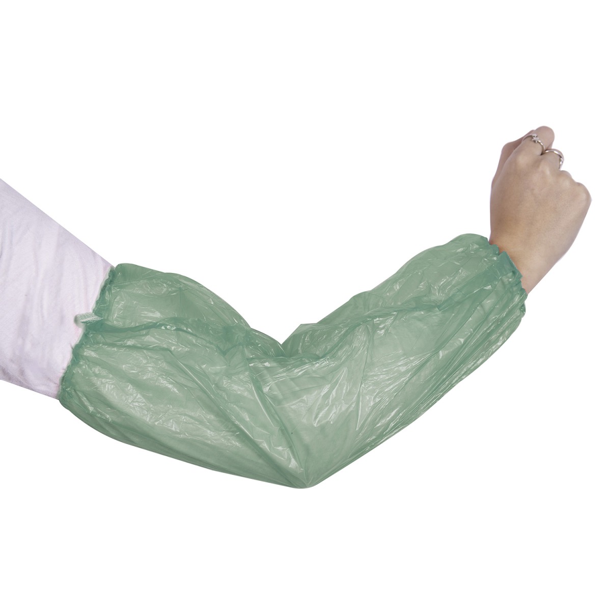 MANGUILLAS PLASTICAS VERDES BOLSAS X 100 UNIDADES
