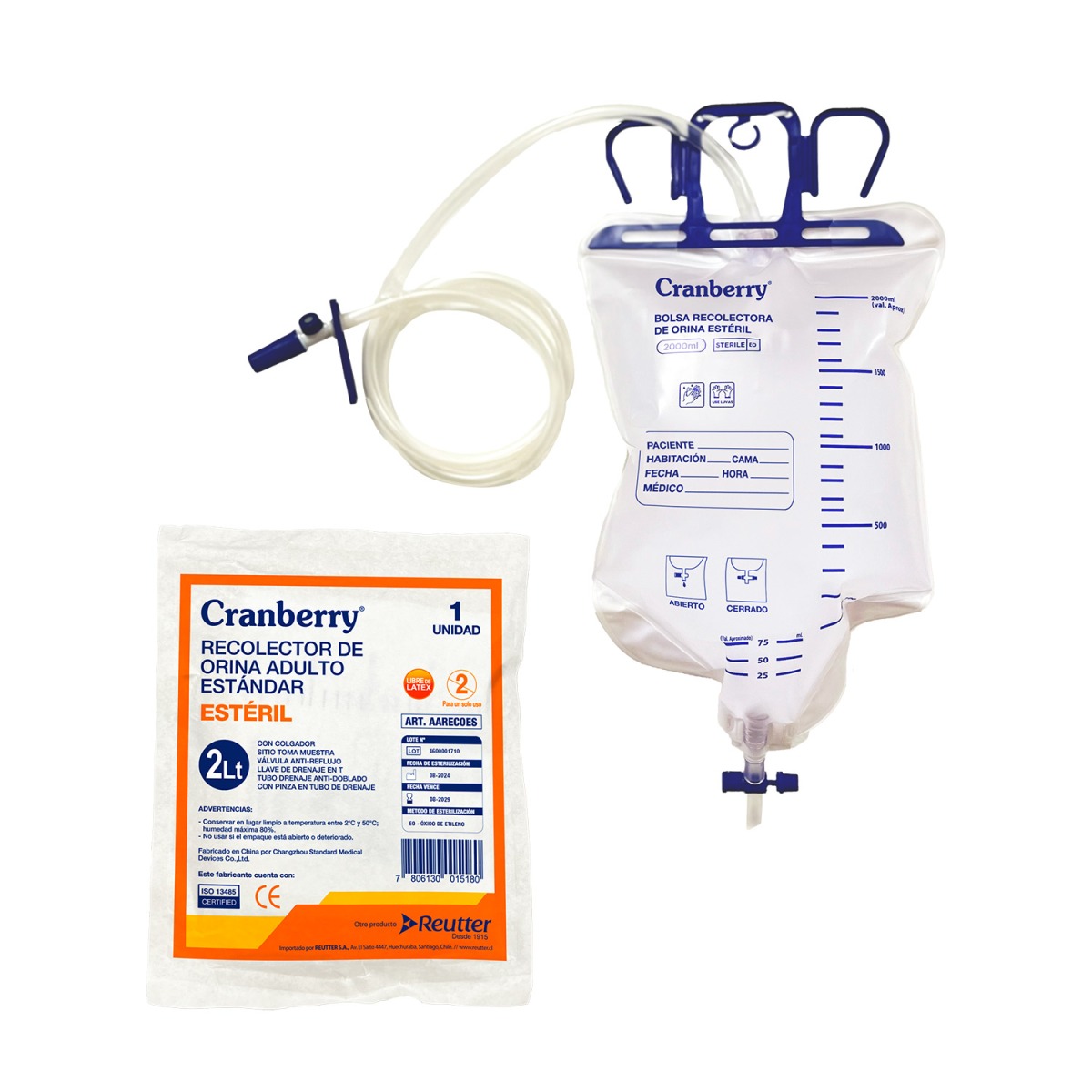 RECOLECTOR ORINA ADULTO 2 LT.ESTANDAR