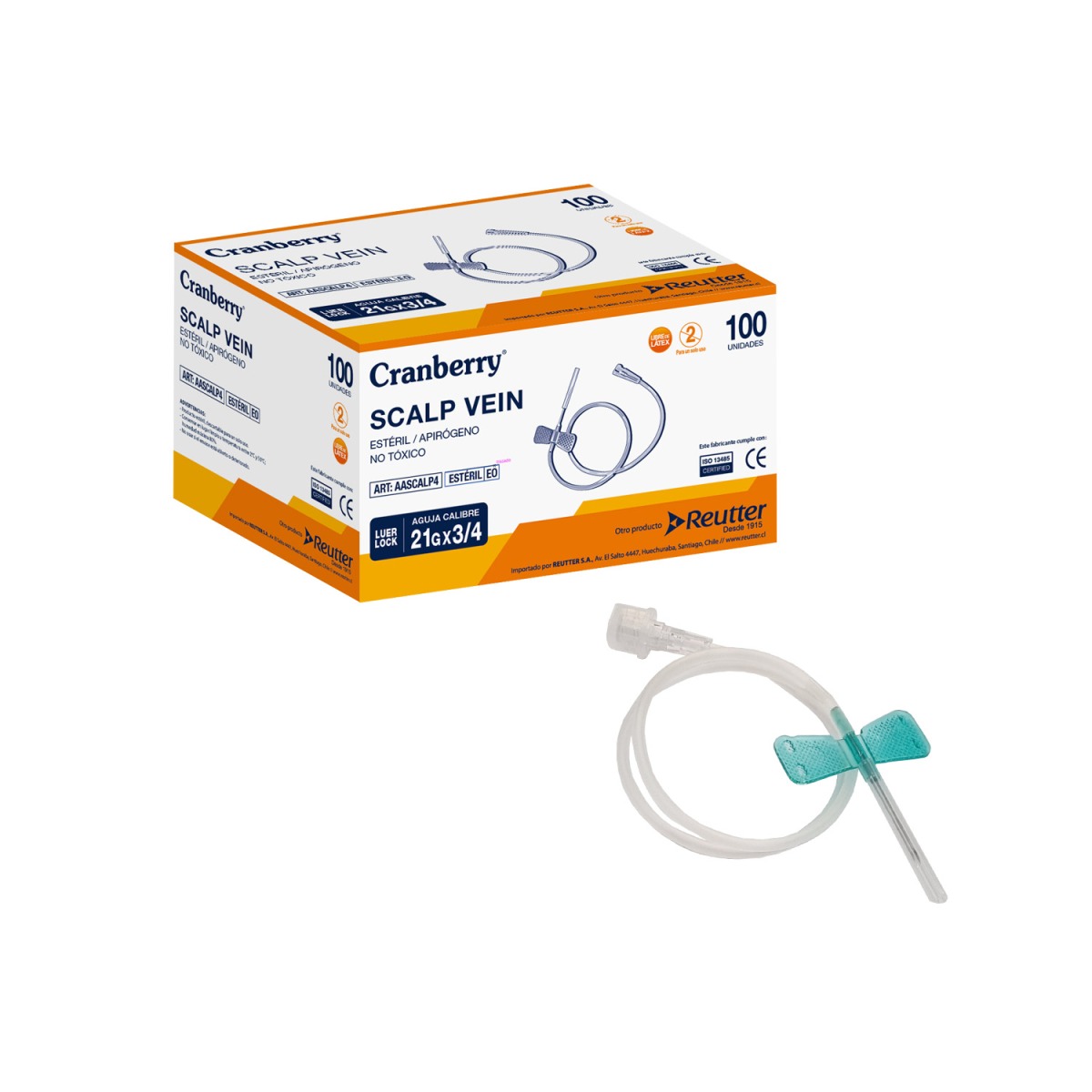 SCALP VEIN LOCK 21 G CAJA X 100 UNIDADES