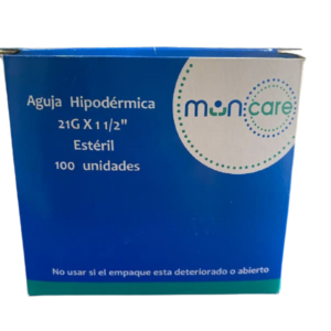 AGUJA MUNCARE HIPODERMICA 21GX1 1/2 CAJA X 100 UNIDADES