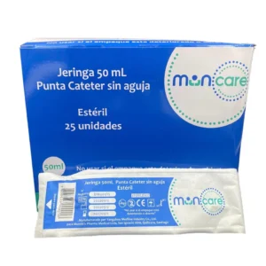 MUNCARE JERINGA ESTERIL PUNTA CATETER SIN AGUJA CAJA X 25 UNIDADES