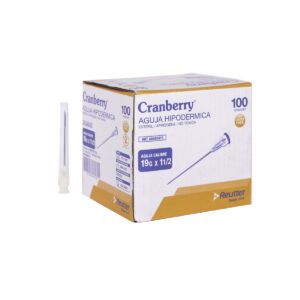 AGUJA HIPODERMICA 19G 1 X 1 1/2" CAJA X 100 UNIDADES BLANCA