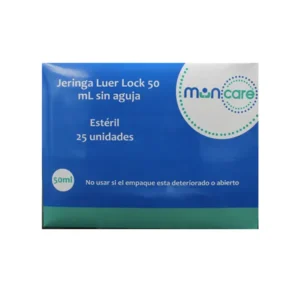 MUNCARE JERINGA DESECHABLE ESTERIL LUER LOCK SIN AGUJA 50ML CAJA X 25 UNIDADES